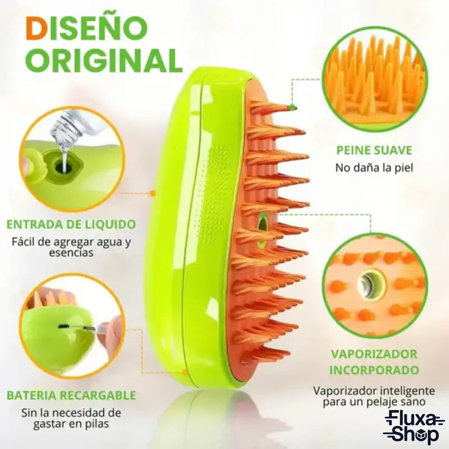 CEPILLO DE VAPOR PARA MASCOTAS